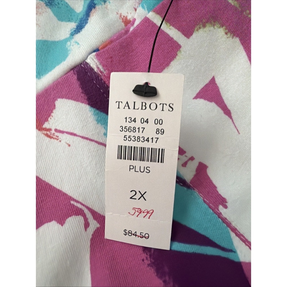 T BY TALBOTS COZY CRUSH BRUSHED Multicolor FLORAL EVERYDAY STRETCH SKORT 2X NWT - Picture 7 of 10